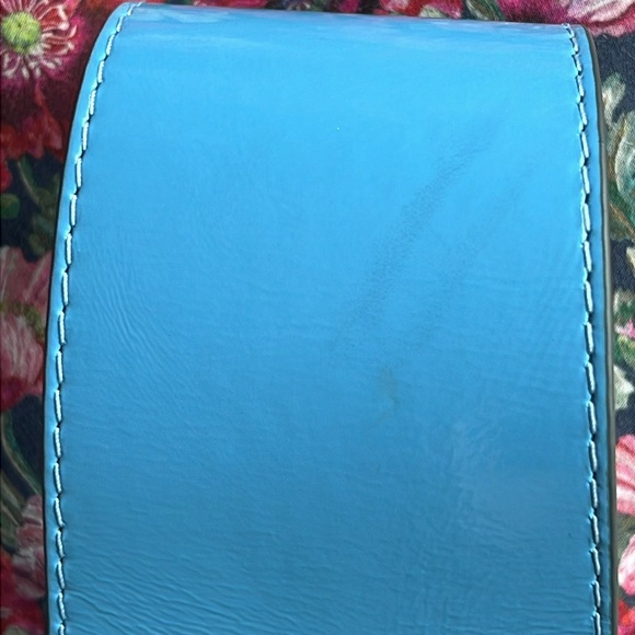 Patent Blue & Black Danse Lente London Johnny Bag - Picture 8 of 11